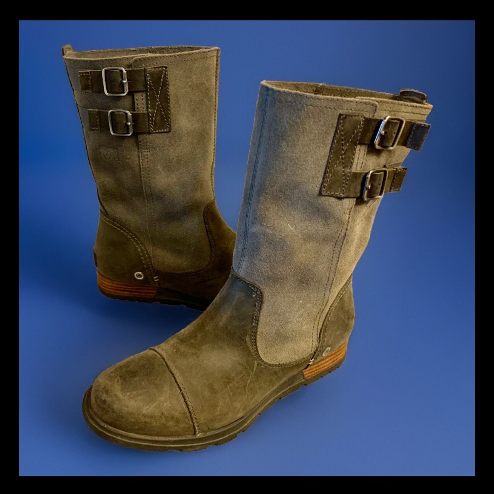 Sorel Olive Grey Combat Boots